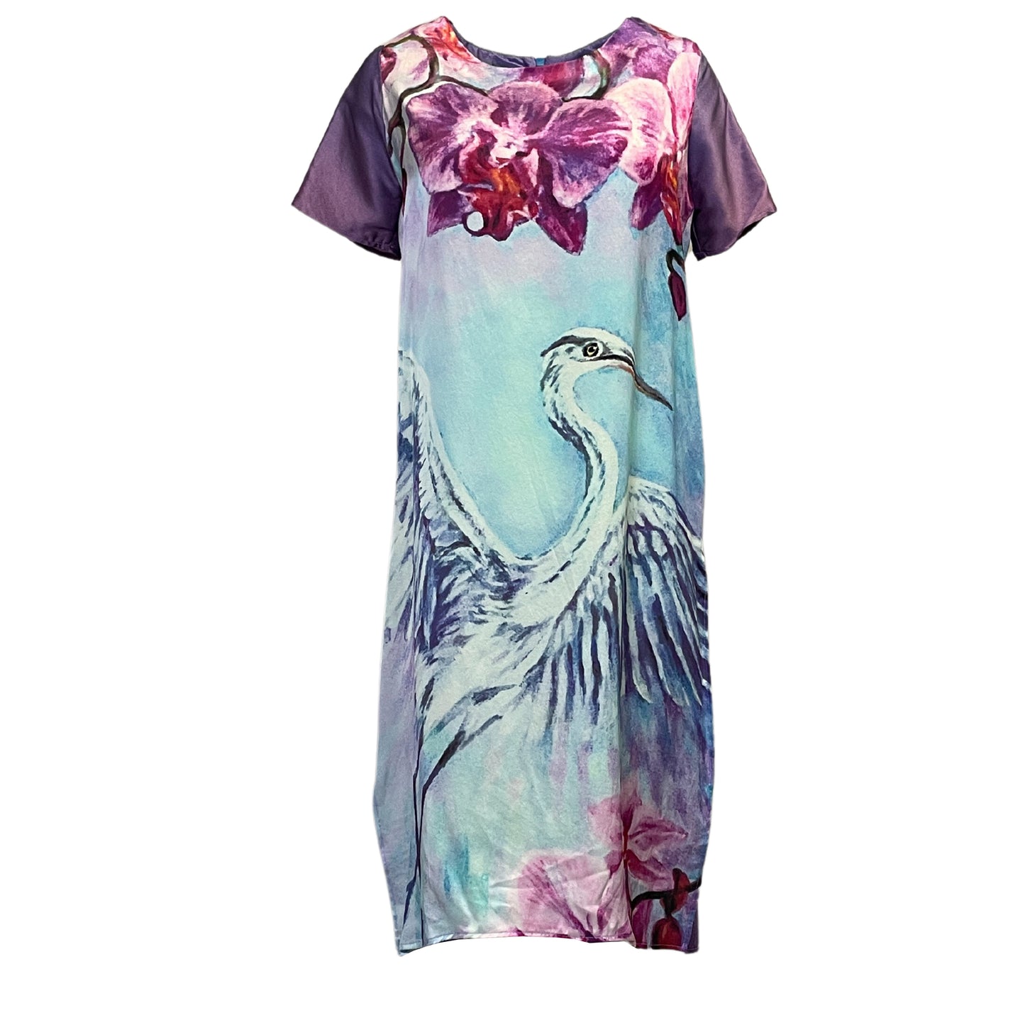 Printed Silk Tunic Florida Ibis Artist'S Print size 4