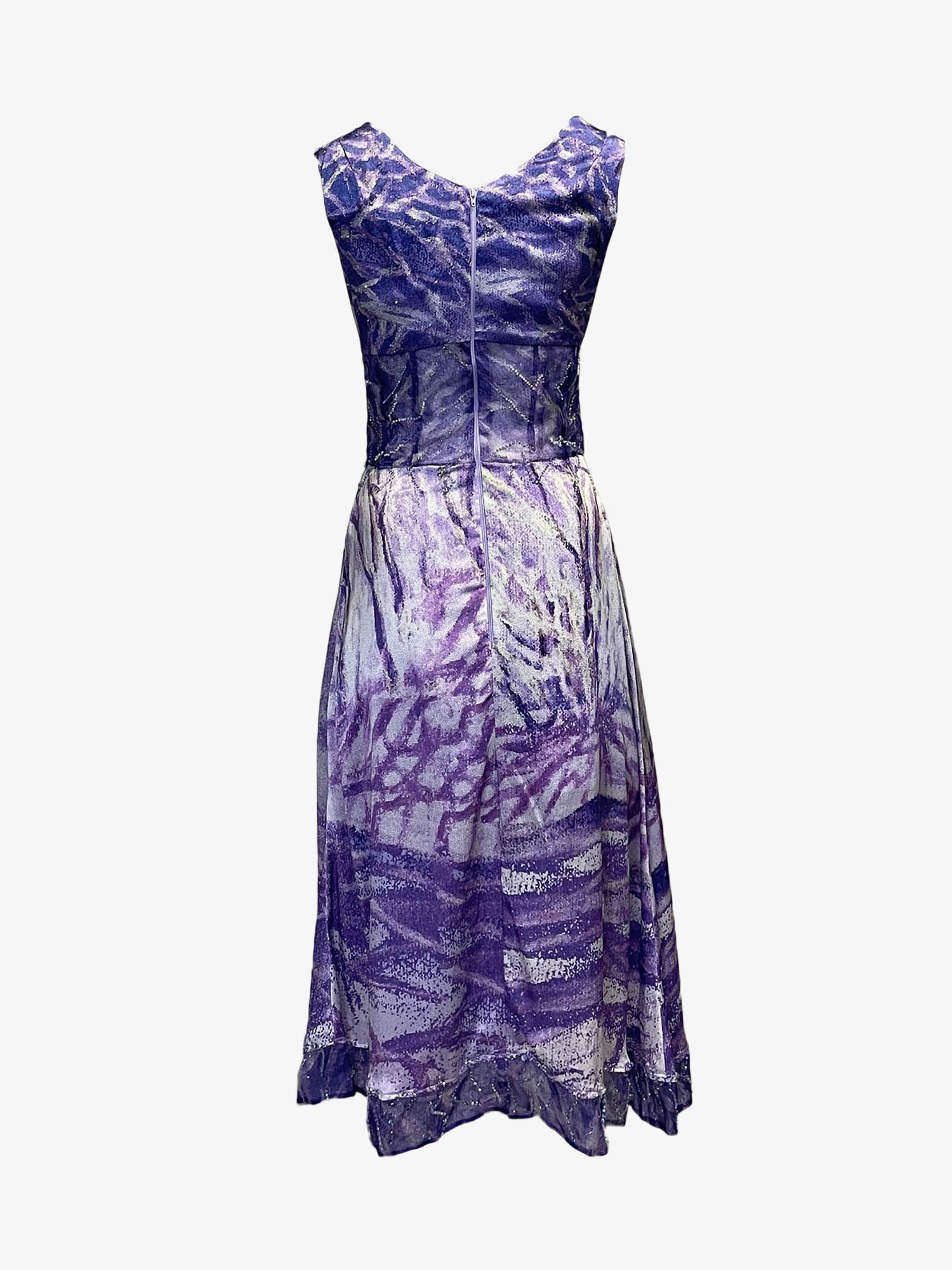 Purple Silk Dress - Image 2