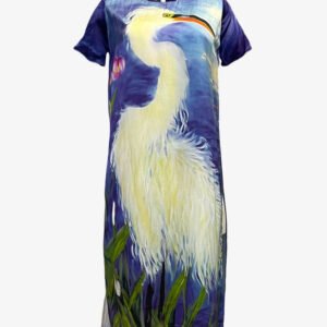 Printed Silk Tunic Florida White Ibis Ai