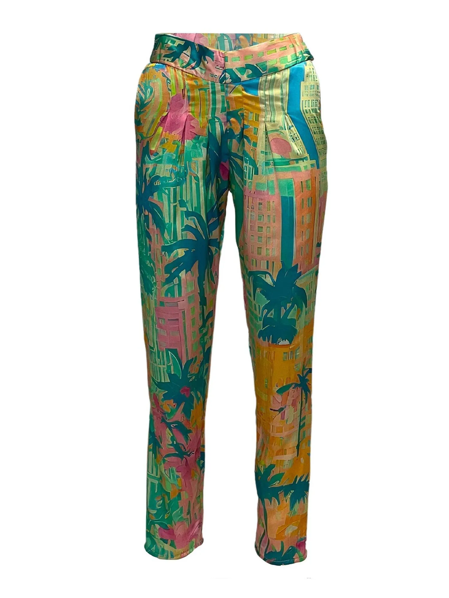 Miami Beach Narrow Pleated Pants